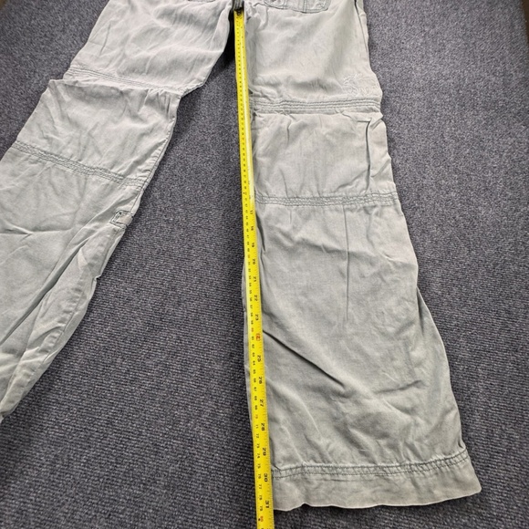 Vintage Y2K Abercrombie & Fitch Cargo Pants Womens Medium Mint Low Rise Bootcut - Picture 11 of 15